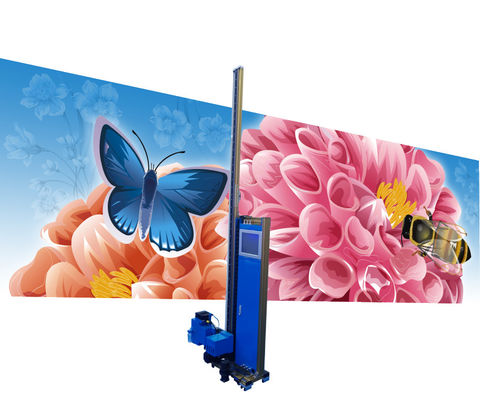 رقيقة نوع كبير شكل الأشعة فوق البنفسجية أدى 3D آلة طابعة الحائط لخلفية الزجاج